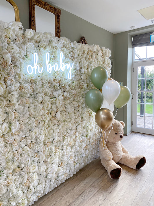 Ivory Flower Wall